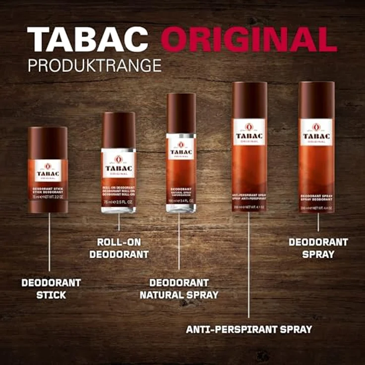 Tabac Original Deodorant Original, 200 ml Aerosol Spray mit maskulin-herbem Duft und 24 Stunden Schutz gegen Körpergeruch – Bild 3
