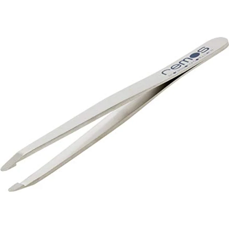 remos professional body care REMOS Augenbrauenpinzette mit runder Spitze, rostfreier Edelstahl, 9,5 cm, inkl. Schutzetui – Bild 1