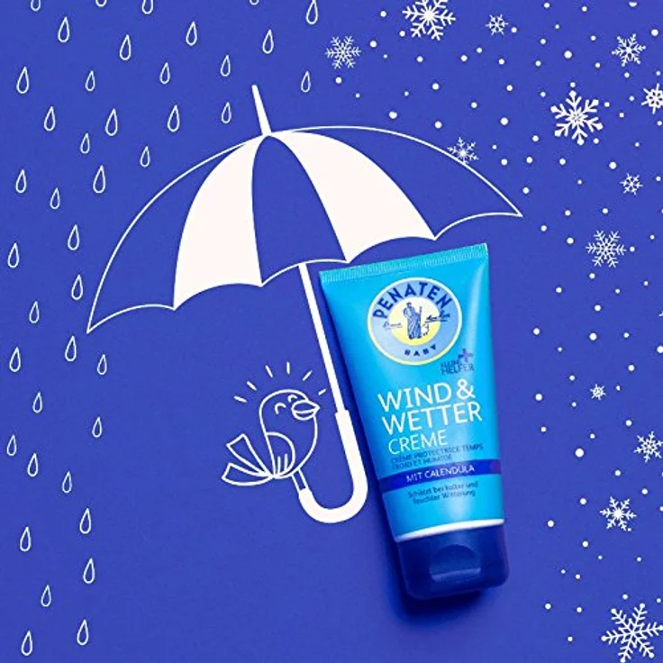 Penaten Kleine Helfer Wind und Wetter Creme 75ml/Reichhaltige Creme mit Calendula für sensible Babyhaut 3 x 75ml – Bild 4