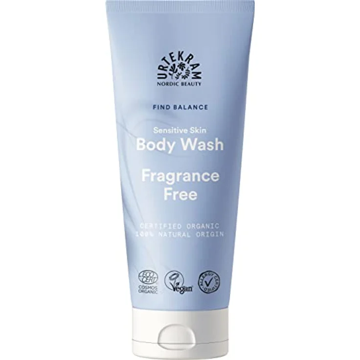 Urtekram Duschgel - Ohne Parfum Free, Find Balance, Sensitiv, 200 ml, Vegan, Bio – Bild 1