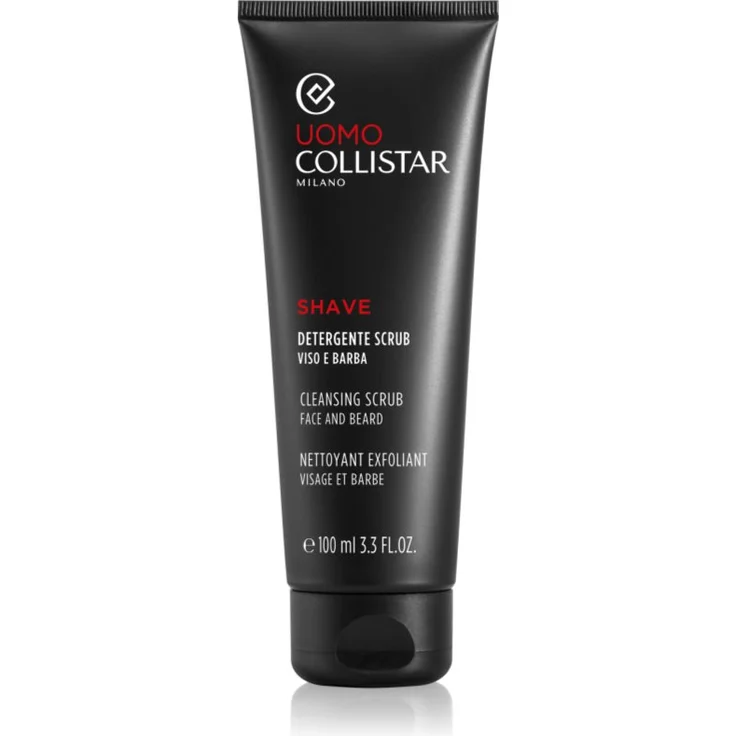 Collistar Uomo Face and Beard Cleansing Scrub, Reinigungspeeling für die Haut vor der Rasur, 100 ml