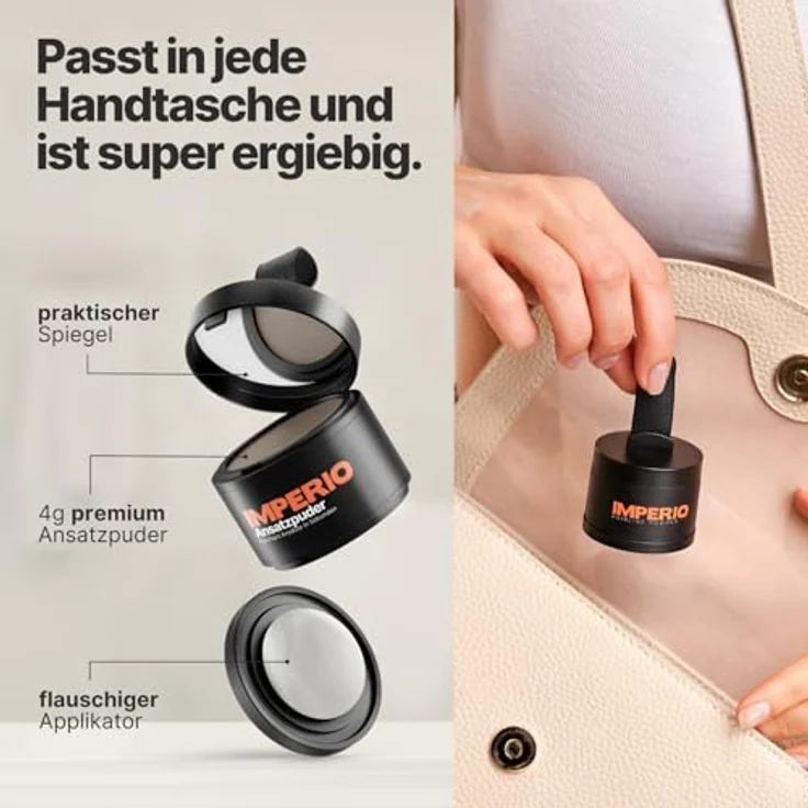 Imperio Hair Concealer Powder, Haarfärbemittel für dichteres Haar, 4g - Light Grey – Bild 7