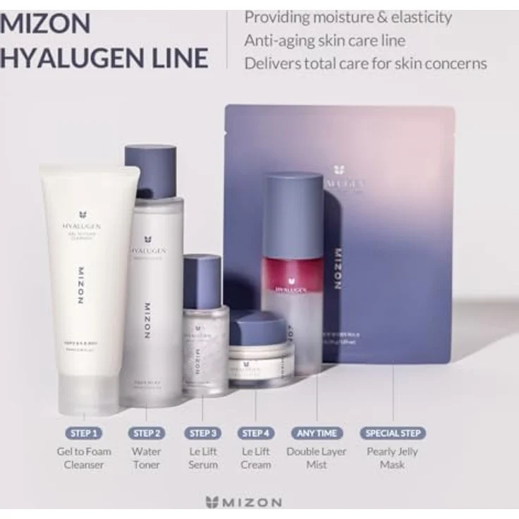 Mizon Hyalugen Le Lift Cream, glättende Anti-Falten Creme für die Hautnährung und natürliche Hydratisierung, 50 ml – Bild 9