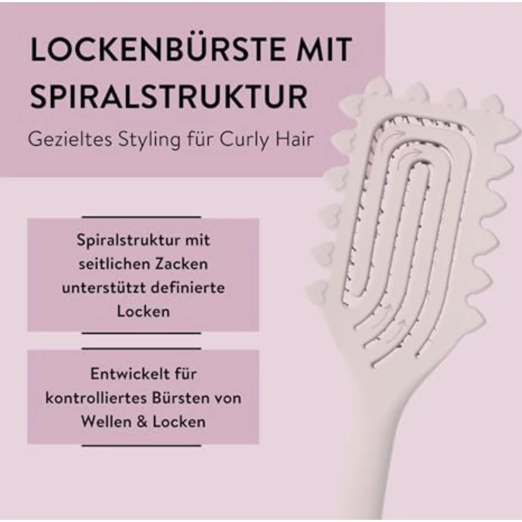 PARSA Beauty LOV.U Lockenbürste, Haarbürste mit Herz-Design zur Definition & Entwirrung für lockiges Haar – Bild 3
