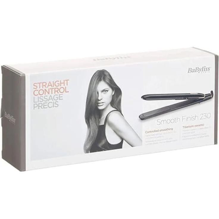 BaByliss Smooth Finish 230 Straightener ST250E, Titanium-Keramikbeschichtung, Ionen-Technologie, inkl. Hitzeschutzmatte – Bild 8