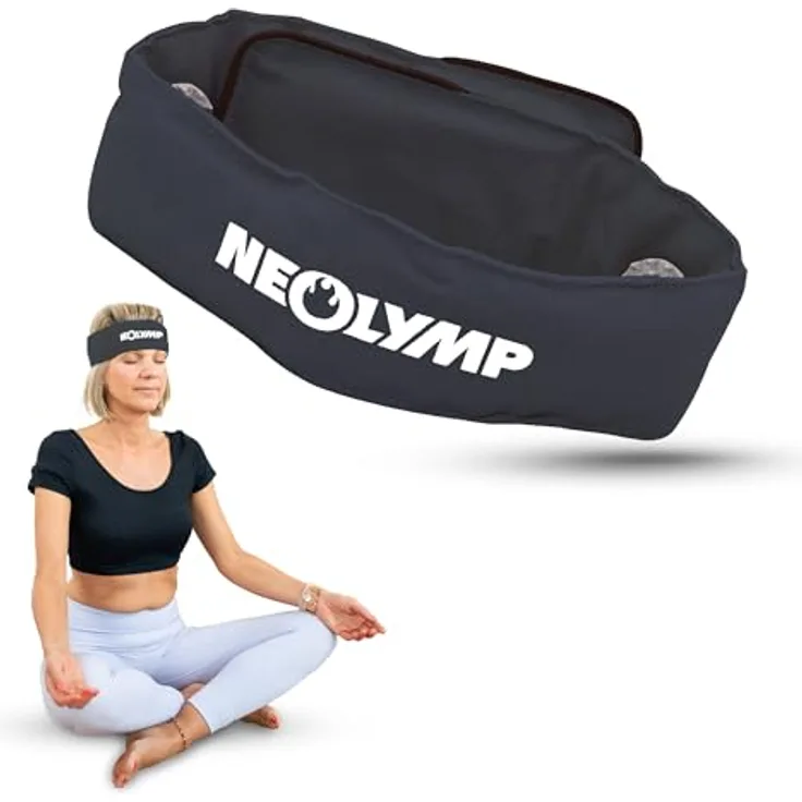 NEOLYMP Akupressur Stirnband, verstellbar mit Nadelmatte für Kopf- und Kiefermassage, vielseitige Stimulation zur Förderung des Wohlbefindens