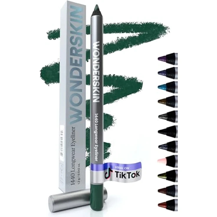 WONDERSKIN 1440 Longwear Eyeliner, langlebiger Eyeliner mit intensiver Farbe, Farbton Pine, 1.2 g – Bild 1