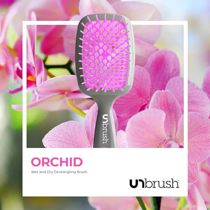 UNbrush Original Collection Detangling Hair Brush, Orchid Detangler für nasses und trockenes Haar, unisex – Bild 7