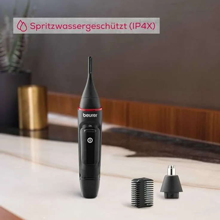 BEURER Nasen- und Ohrhaartrimmer MN3X, Präzisionstrimmer mit 2 Edelstahl-Aufsätzen und Kammaufsatz 3/6 mm, inklusive Aufbewahrungstasche – Bild 5