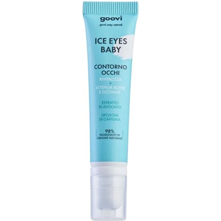 GOOVI Ice Eyes Baby Augencreme, gegen Tränensäcke & Augenringe, kühlender Applikator mit 3 Metallkugeln, 15ml – Bild 2