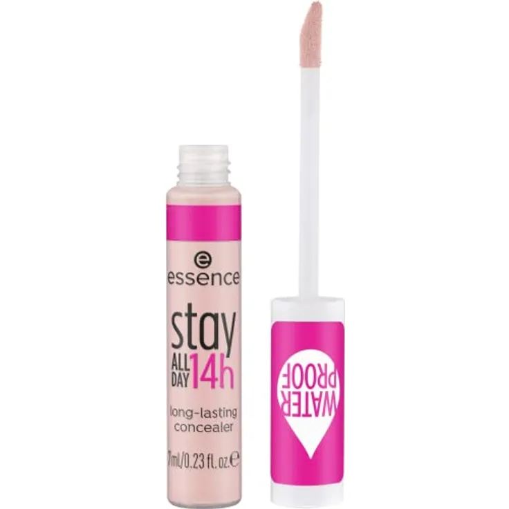 essence stay ALL DAY 14h long-lasting concealer, Abdeckstift, Nr. 20 Light Rose, nude, vegan, wasserfest, entspricht unserem CLEAN BEAUTY Standard (7ml)