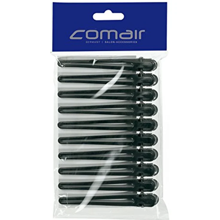 Comair Haarclips Plastik-Aluminium 10 Stück schwarz – Bild 2