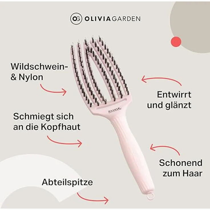 Olivia Garden Fingerbrush Combo Medium Pastel Pink Bürste FB-CMOPI – Bild 9