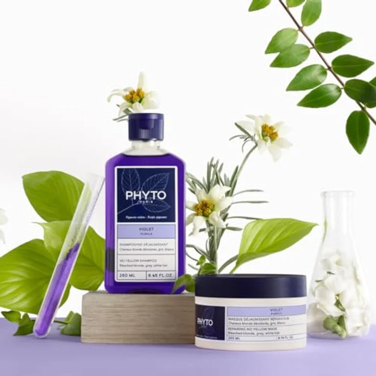 Phyto VIOLET No Yellow Shampoo 250 ml, Pflege für coloriertes Haar – Bild 4