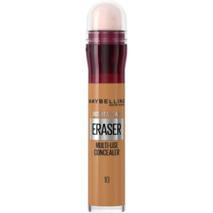 MAYBELLINE NEW YORK Instant Anti Age Eraser Flüssig-Concealer, hochpigmentiert mit Schwamm-Applikator, Farbton 10 Caramel, 6.8 ml – Bild 1
