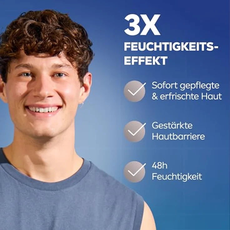 NIVEA MEN Hydrocare Moisturiser, 48h Feuchtigkeitscreme für trockene Männerhaut mit Aloe Vera und Provitamin B5, 100 ml – Bild 3