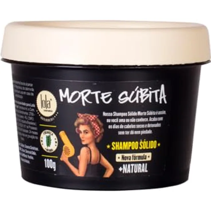 Lola Cosmetics MORTE SÚBITA, Festes Shampoo mit Tiefenreinigung und Revitalisierung, Unisex, 100 g, für alle Haartypen