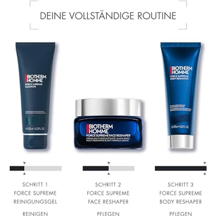 Biotherm Force Supreme Body Reshaper, kühlendes Cryo-Gel für Männer mit Biotech Plankton, Koffein und Kreatin, 125ml – Bild 5