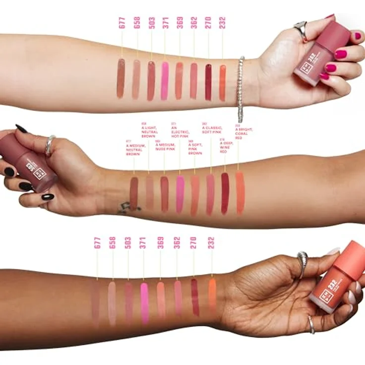 3INA The No-Rules Cream Blush, Multitalent für Lippen, Wangen und Augenlider, 8 ml, Farbe NUDE – Bild 5