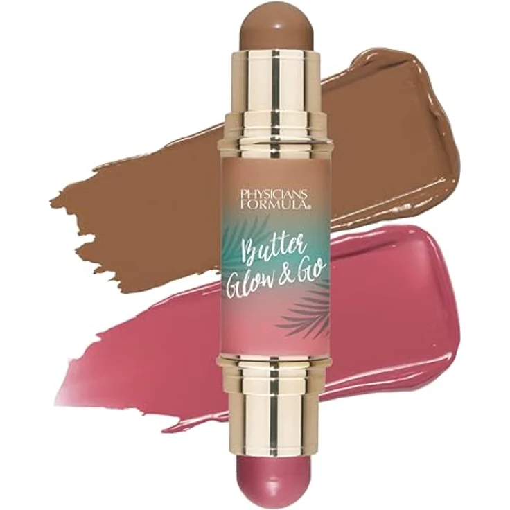 Physicians Formula Butter Glow & Go, beidseitiger Konturenstift mit multifunktionalem Rouge und Bronzer, Farbton Berry Tan, 10 g – Bild 1