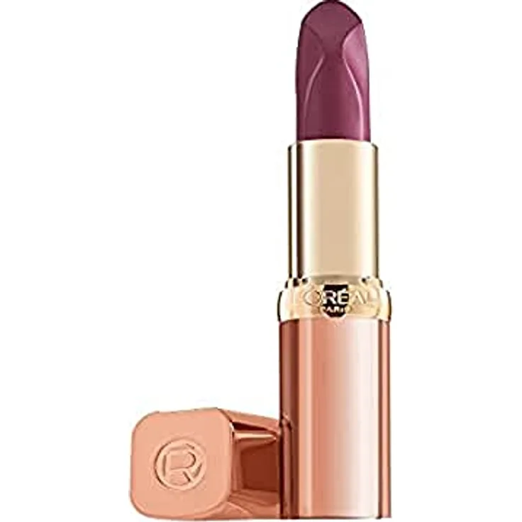 L'Oréal Paris Lippenstift mit samtigem Finish im intensiven Nude-Ton, Color Riche Les Nus, Nr. 183 Exuberant (lila), 1 x 4,5 g