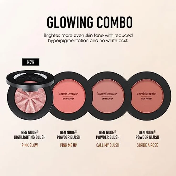 bareMinerals GEN NUDE Highlighting Blush 3,8 g, 2-in-1 Rouge und Highlighter mit seidigen Mineralien, natürliche Ausstrahlung – Bild 6