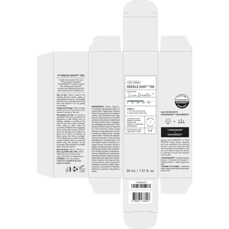 VT Cosmetics Reedle Shot 700, Gesichtsserum mit Cica Mikronadel-Technologie, Hyaluronsäure und Centella Asiatica – Anti-Aging Pflege für empfindliche, trockene Haut, vegan, 30 ml – Bild 7