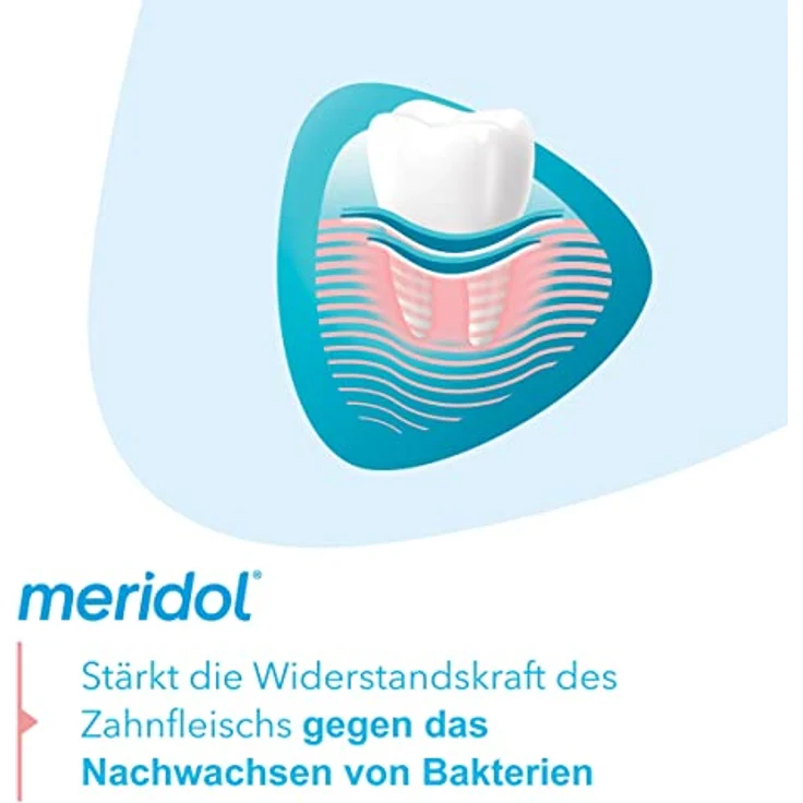 Meridol Zahncreme 75 ml, antibakterielle Zahnpflege, saubere & gesunde Zähne – Bild 6