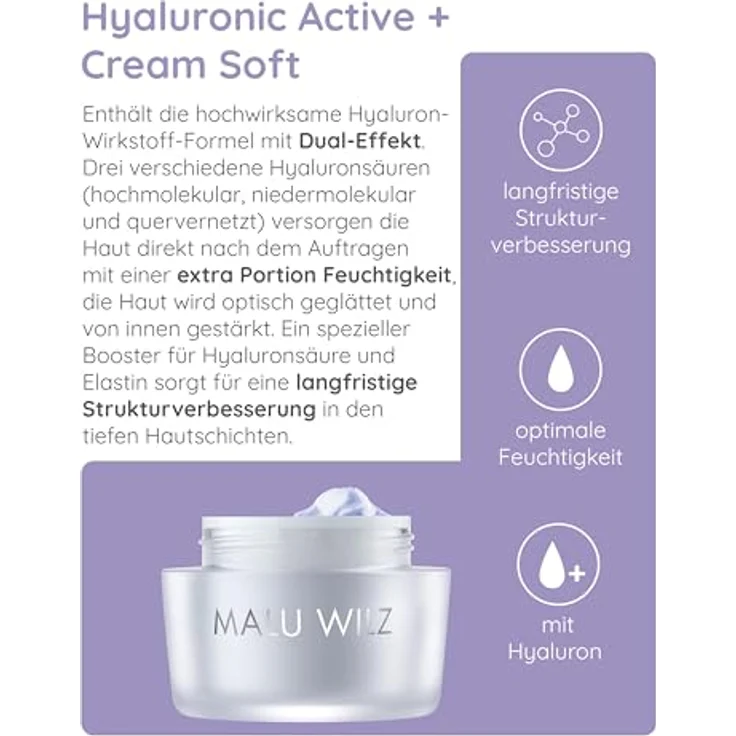 Malu Wilz Hyaluronic Active Cream Soft 50 ml – Bild 4
