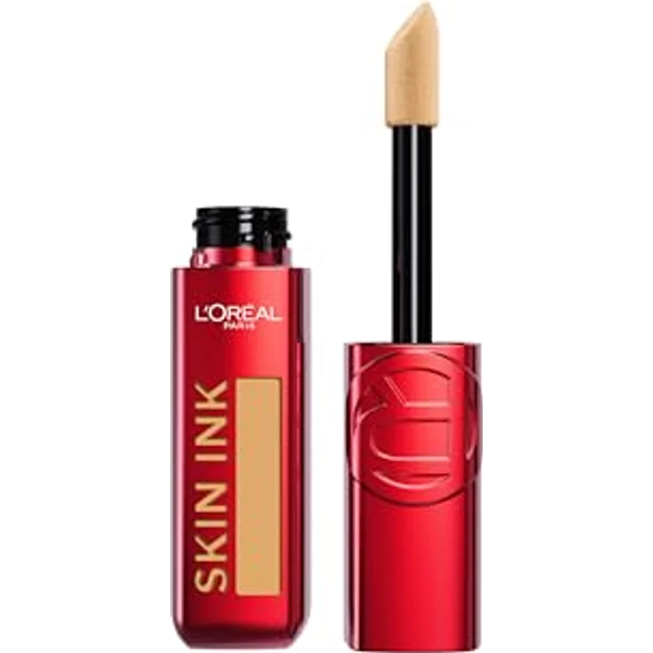 L'Oreal Paris Infaillible Skin Ink Foundcealer, Deckend wie eine Foundation, Leicht wie ein Concealer, Wasserfest, Medium Warm 300, 15ml – Bild 1
