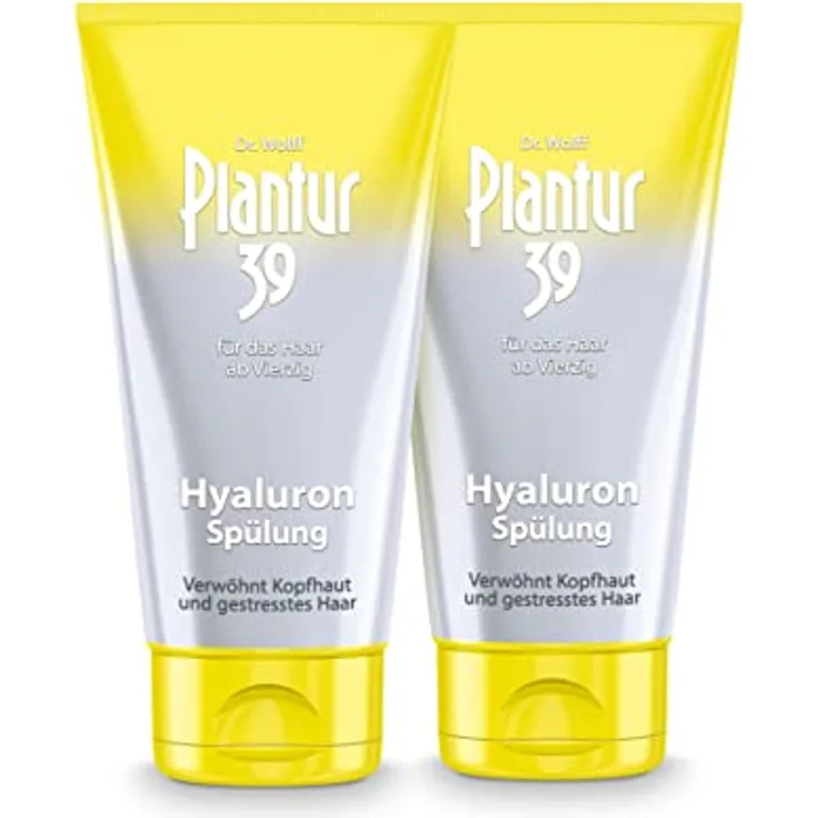 Plantur 39 Hyaluron-Spülung 2 x 150 ml, Conditioner für geschmeidiges Haar und gesunde Kopfhaut | Gegen menopausalen Haarausfall