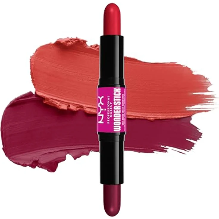 NYX Professional Makeup Wonder Stick Blush 8 g, Rouge-Stift in BRIGHT AMBER und FUSCHIA mit feuchtigkeitsspendender Hyaluronsäure – Bild 1