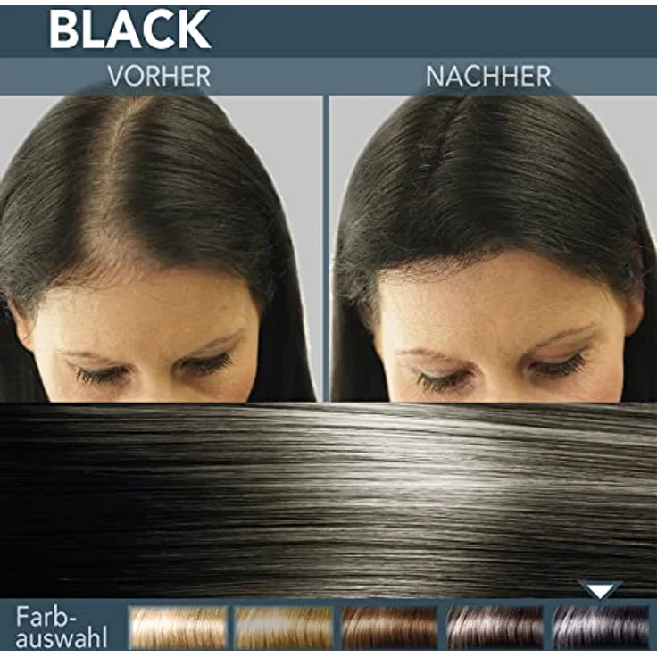 COVER HAIR Premium Streuhaar 14g, Schütthaar zur Haarverdichtung und Ansatzkaschierung, 100% Natürliches Schwarz für authentischen Look, allergikerfreundlich, made in Austria – Bild 5