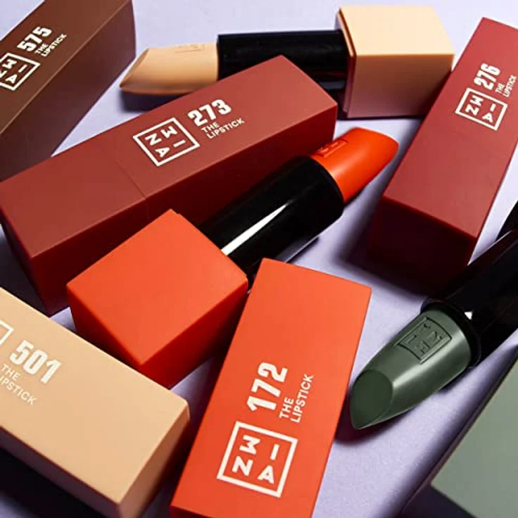 3INA The Lipstick Lippenstift, hohe Deckkraft, angenehme Textur, Nr. 172 - Orange, 4,5 g – Bild 6