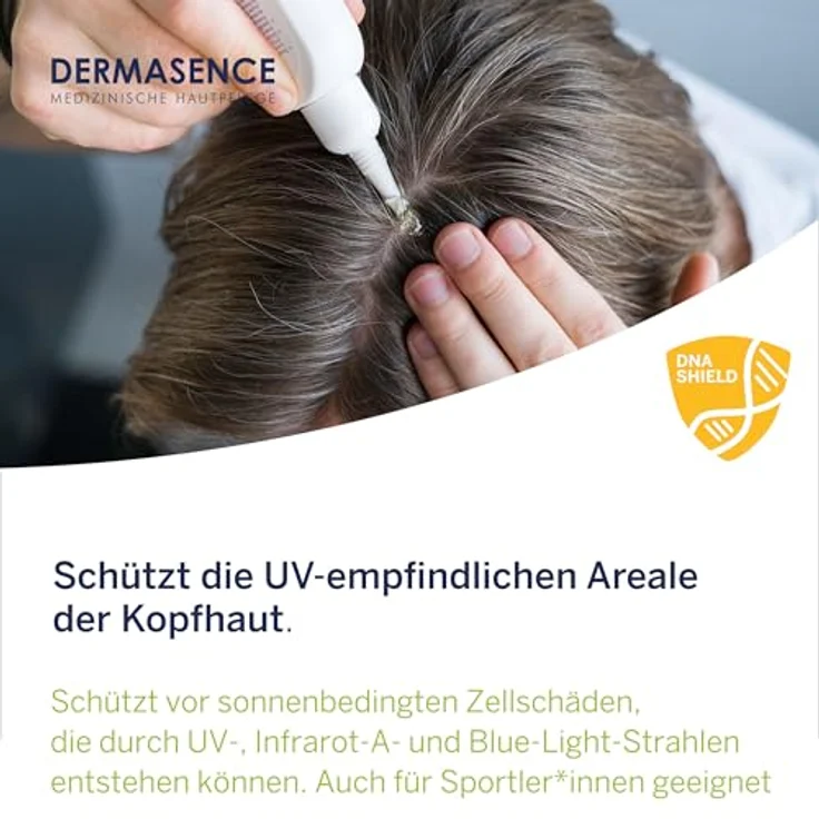 DERMASENCE SolvineaMed Sonnenschutz-Liquid AK LSF50plus, 75 ml - Wasserfest, ultraleicht, fettfreier Sonnenschutz für die Kopfhaut mit sehr hohem UV-Schutz - vegan und schweißresistent – Bild 2