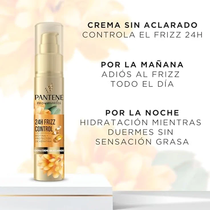 Pantene Frizz Control Serum mit Biotin und Keratin, 70 ml, Conditioner-Behandlung für trockenes und geschädigtes Haar, sofortige Ergebnisse für langanhaltende Weichheit und flexible Fixierung – Bild 4