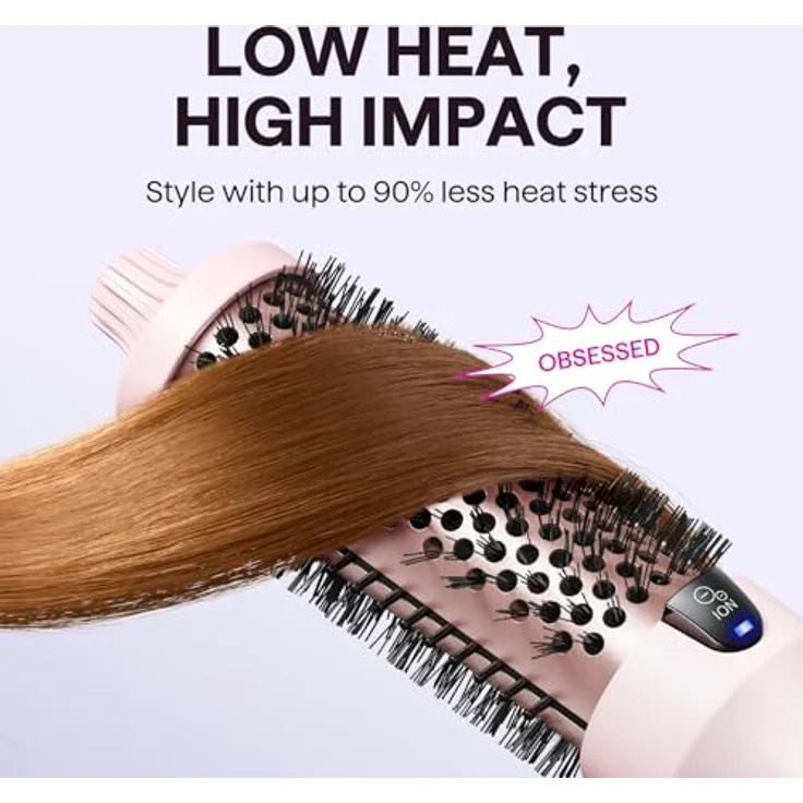 Wavytalk Thermobürste Rundbürste Blowout Boost, Ionen-Haartrockner für trockenes Haar mit 5 Temperaturstufen und LED-Anzeige – Bild 5