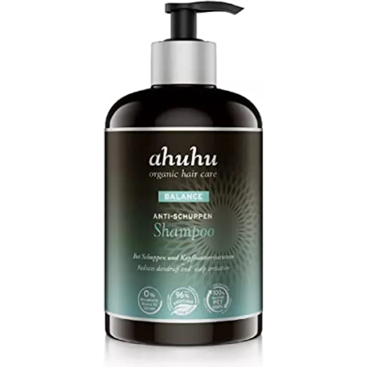 ahuhu BALANCE Anti Schuppen Shampoo XXL (500ml) – Effektiv gegen Juckreiz & trockene Kopfhaut, pflegende Wirkstoffe, vegane Haarpflege – Bild 1