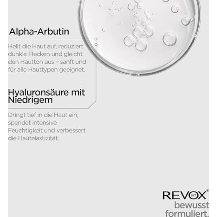 Revox Just Alpha Arbutin 2% + HA Gesichtsserum für strahlende Haut 30 ml – Bild 4