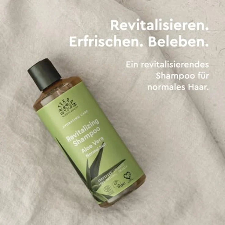 Urtekram Aloe Vera Revitalizing Shampoo für normales Haar, 500 ml, vegan und feuchtigkeitsspendend – Bild 2