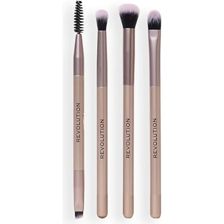 Revolution Beauty London Eye Do It All Brush Set, 4-teiliges Augenpinsel-Set mit synthetischen Borsten für Lidschatten, Eyeliner & Verblendung, vegan – Bild 2