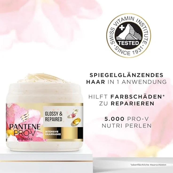 Pantene Pro-V Colour Gloss Haarmaske mit Biotin 300ml für Gefärbtes, Trockenes, Geschädigtes Haar - Repariert Farbschäden und verleiht Spiegelglanz – Bild 4