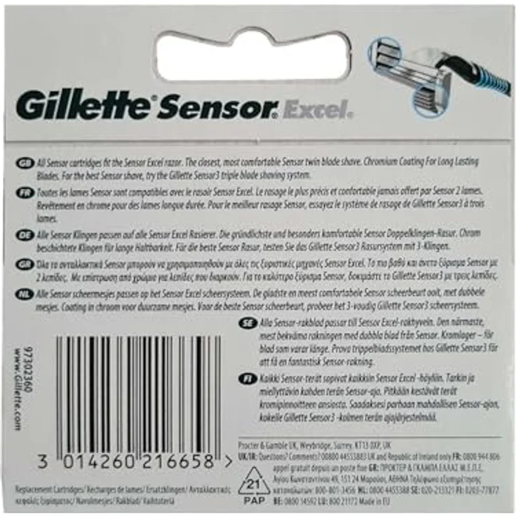 Gillette SensorExcel Rasierklingen 5 Stück – Bild 2