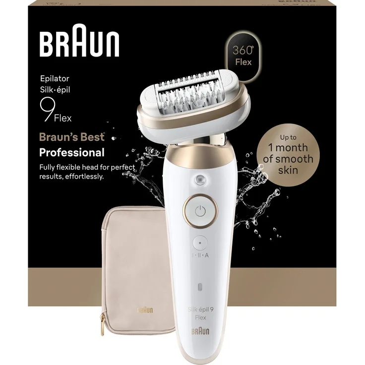 Braun Silk-épil 9 SES9-011, 3D Epiliergerät mit sanfter Haarentfernung und ergonomischem Design