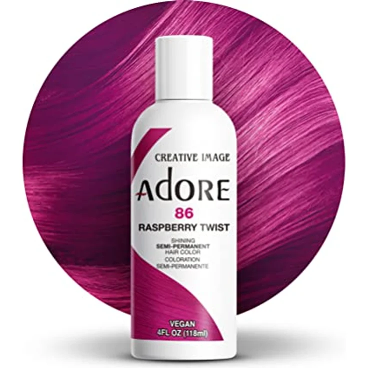 Adore 86 Himbeer Twist, Glänzende Semi Permanente Haarfarbe ohne Alkohol, Peroxid und Ammoniak, 118 ml – Bild 1