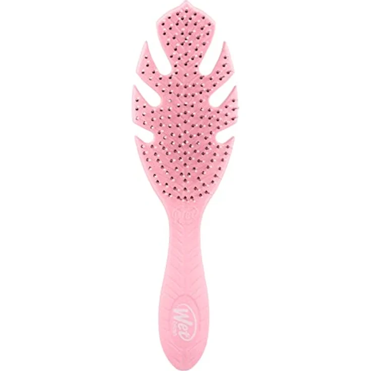 WetBrush Go Green Biodegradable Detangler Hairbrush Soft Intelliflex Bristles Pain Free Brushing All Hair Types Pink – Bild 1