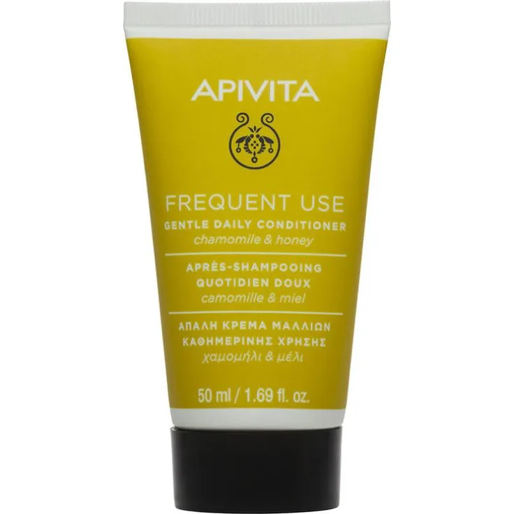 Apivita GENTLE CONDITIONER mit Kamille und Honig, 50 ml - sanfte Spülung für tägliche Anwendung zur Feuchtigkeitsversorgung und Splissschutz