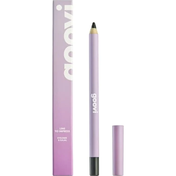 GOOVI Line To Impress Eye Pencil, Hochpigmentierter Eyeliner & Kajalstift, Glänzendes Finish, langanhaltend, braun, 1,2g – Bild 1