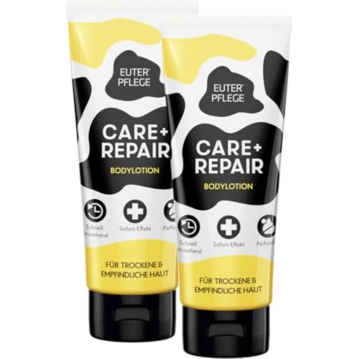 HAKA EUTERPFLEGE Körperlotion, 2x 200ml, intensiv feuchtigkeitsspendende Creme für trockene Haut, parfümfrei, für empfindliche Haut geeignet – Bild 1