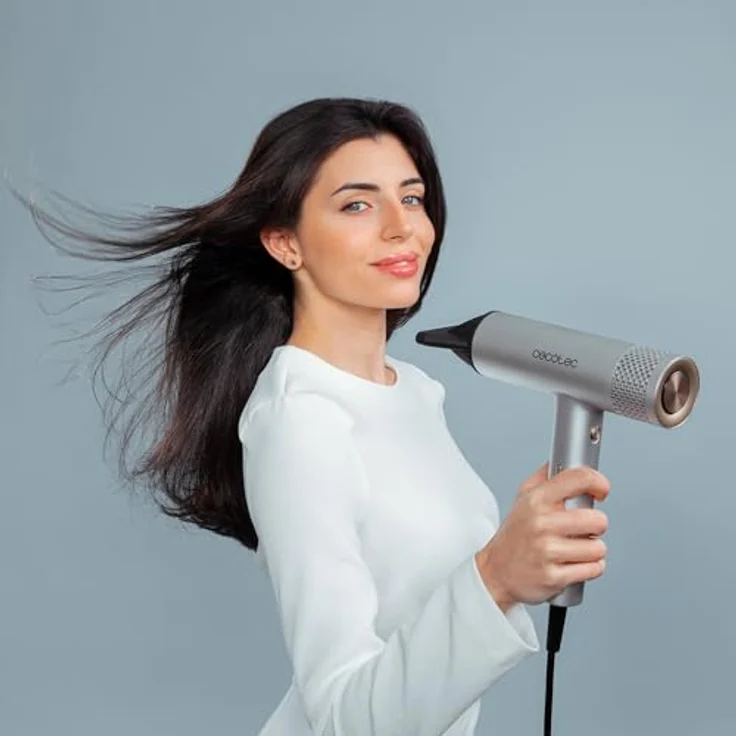 Cecotec Bamba IoniCare RockStar Aluminum, Haartrockner mit digitalem Motor, 2000W, 105.000 U/min, Ionentechnologie, 3 Geschwindigkeiten, 4 Temperaturen, Präzisionsdüse – Bild 4